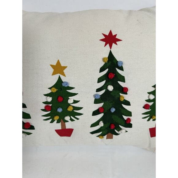 Wondershop Holiday Christmas Tree Decorative Pillow Tasseled 17"x10" - Picture 2 of 5